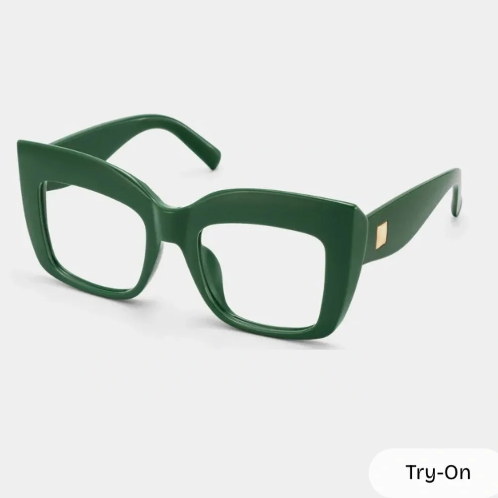 🌹Green Modern Retro Style Oversized Square Fashion Glasses Or Prescription